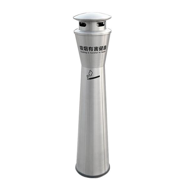 Vertical Customizable logo Hotel Smoke Extinguishing Column Outdoor Park Stainless Steel Smoke Extinguishing Trash Can