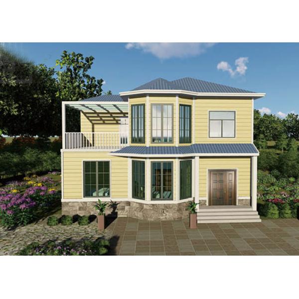 Дома Recyclable зеленого цвета сопротивления ветра Prefab	Светлые стальные Prefab домашние наборы