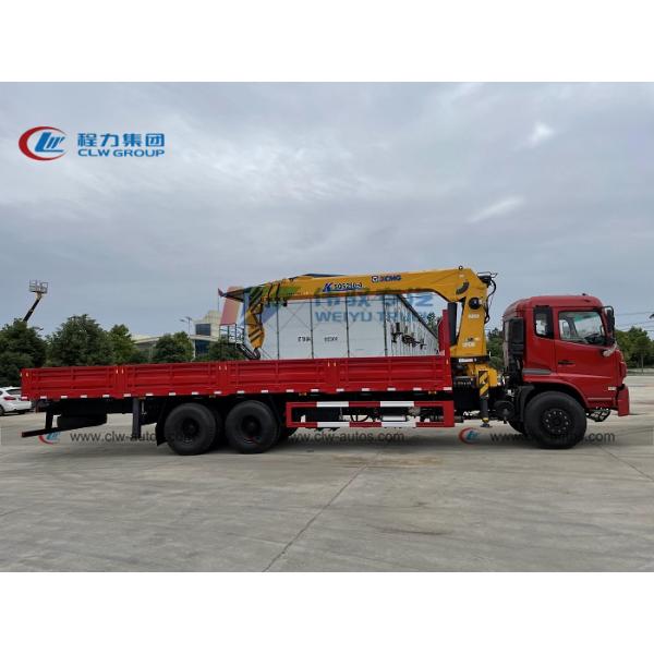 Dongfeng 6x4 10t 12t 16t Truck Mounted Hydraulic Crane With Straight Arm
