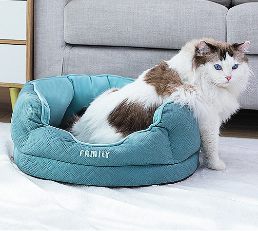 Oval Geometric Cat Bed For Big Cats For Indoor Big Cats Or Small Dogs