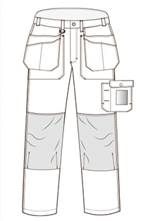 Lightweight 245g Mechanic Work Pants , Wear Resistant Mens Work trousers