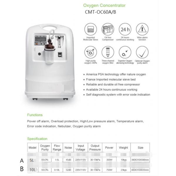 10L Oxygen Concentrator High End Cost For Sale Oxygen Concentrator Hospital 10L Oxygen Concentrator 390*310*590mm