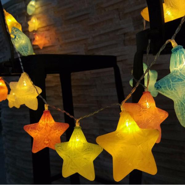 10 LEDs Crack Star Fairy String Lights for Christmas Party Wedding Holiday Decoration