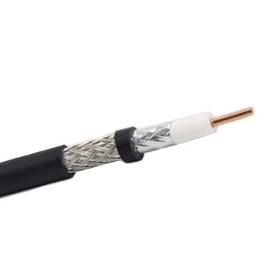 Maestro de cobre contínuo Coaxial Cable 5DF RG6 RG59 OD7.5MM com o revestimento do PE do PVC
