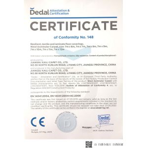 Jiangsu Kaili Carpet Co., Ltd. Certifications
