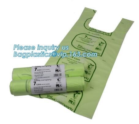 Kitchen Trash Collection Biodegradable Food Waste Bags  / Compostable Garbage Bag