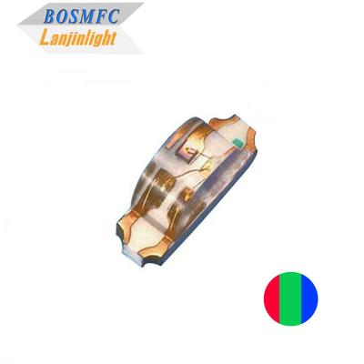 Vista lateral 1206 RGB SMD LED 1.5T 2.0T Ângulo direito Monte lateral 1204 Luz tricolor