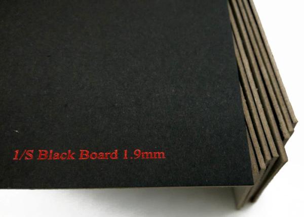 1.9mm Laminated Black Paperboard , Grey Back High Thickness Black Board