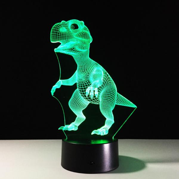 Dinosaur 3D Night Light 7 Colors Change with Remote Control Good Night light for Nursery or Kids Bedroom