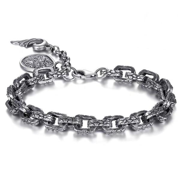Jewelry Main Material S925 Sterling Silver Personality Retro Imperious Crack Bracelet