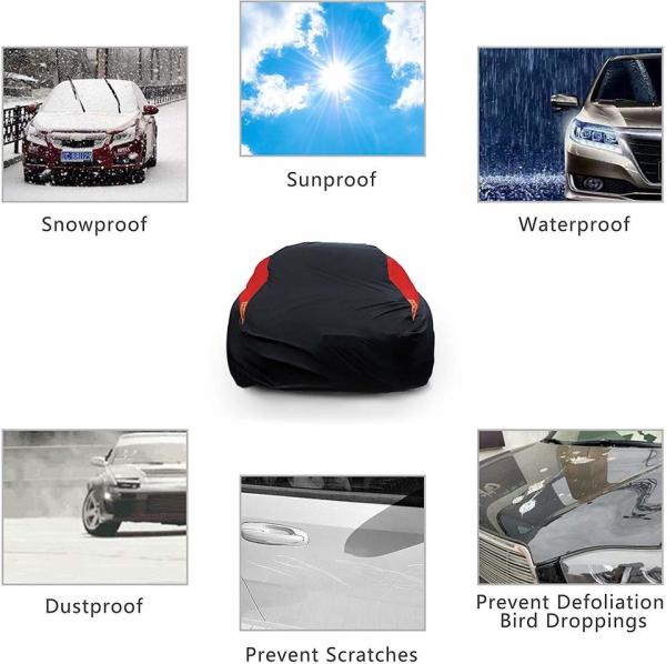 Custom Size and Logo Uv Protection Body Car Cover Sun Wholesale Good Quality Polyester 52X48X32CM 0.8-3kg 200 Pcs