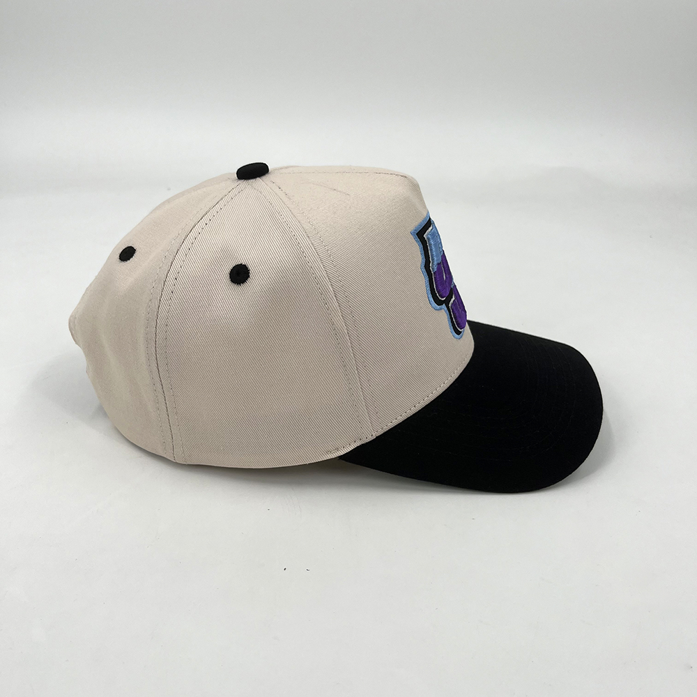 Personalized Baseball Caps Custom 5 Panel Cotton With 3D Embroidery Snap Back