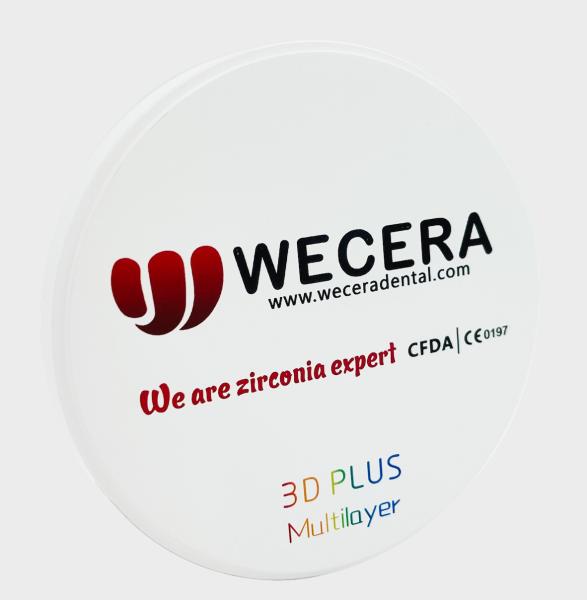 3D plus le bloc multicouche de zircone a pré ombragé la translucidité supérieure de 57%
