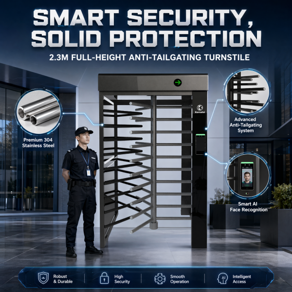Full-height Turnstile With NFC Recognition And Real-time Access Records For Factory Warehouse Entrance Management