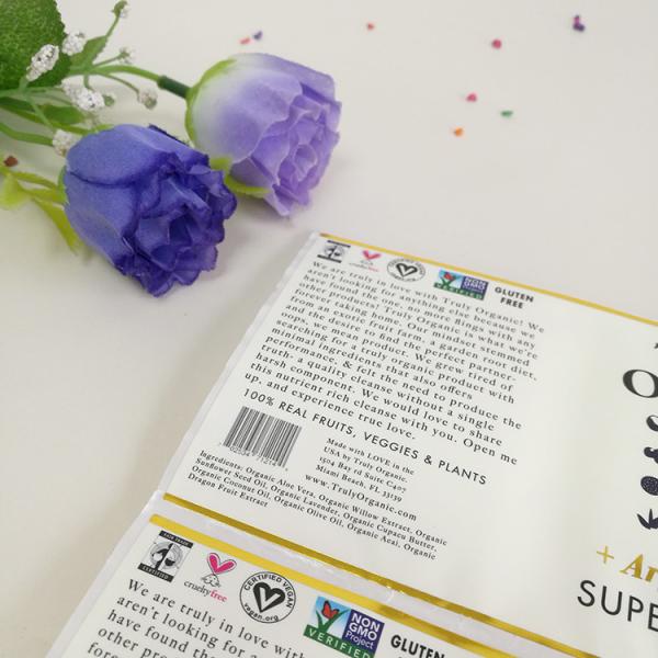 Personalized Custom Sheet Adhesive Food Packaging Label Sticker With Logo Printed For Vinegar Bottle Packaging