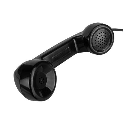 Anti Destructive Black Telephone Handset Microphone With PC / ABS Material