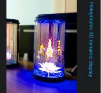 3D Cylindrical Acrílico Digital Holográfico Monitor Cubo Display Cabinet de Projeção Humana