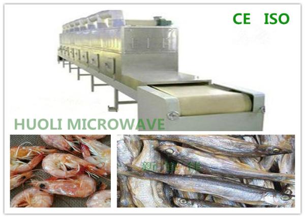 Sea Food Microwave Drying Machine And Sterilization Equipment For Shrimps / Fish