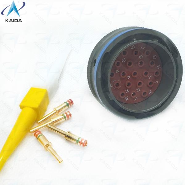 19 Contacts Straight Plug MIL-C-26482 II for Durable Connection in Heavy Duty Applications