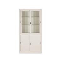Meuble d'archivage en verre de la porte de mobilier scolaire deux hygiéniques anticorrosion