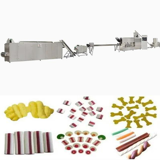 Dental e Dog Chewing Bones Dog Treat Manufacturing Equipment 145kw 304 ss For Pet Snack