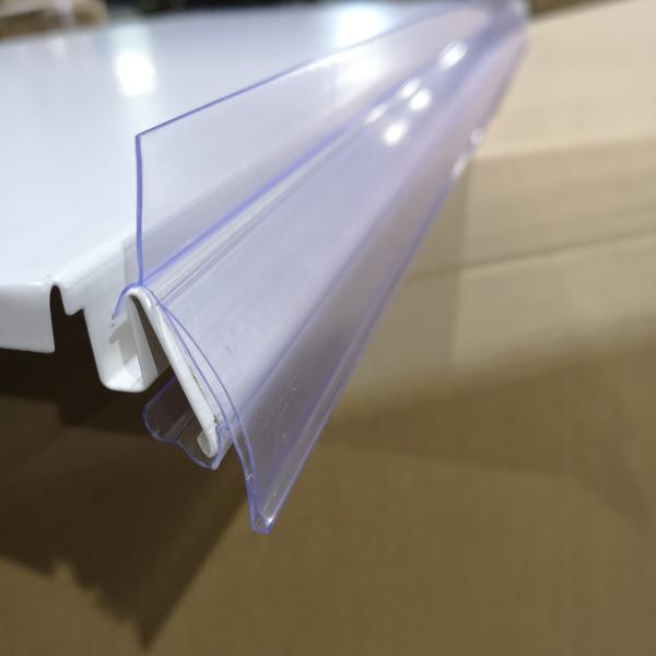 Tenedor de acrílico plástico del precio del PVC de la venta al por menor del supermercado para los estantes