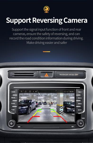 GRANDnavi 7Inch Double Din Android Car Radio Auto BT CarPlay For VW Car Stereo