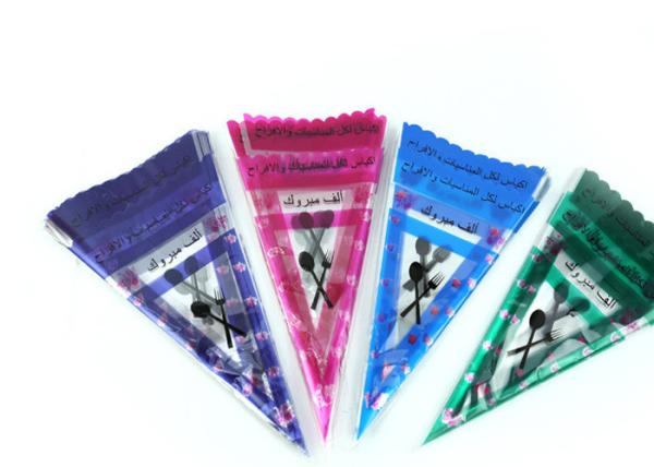 Customized Flower Shaped Pouch Clear Bopp , Transparent Plastic Food Grade Packaging
