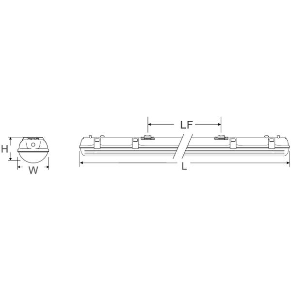 FFixture 4ft пара датчика движения плотное светлое привело Три-защитный линейный свет тоннеля