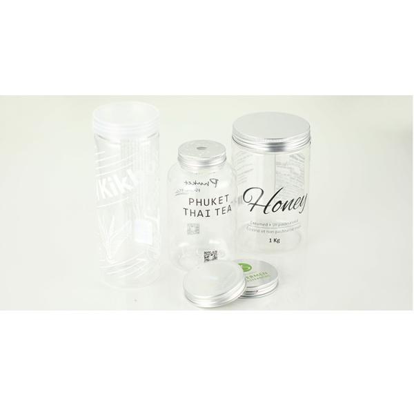 Dried Fruit Flower / Tea Kitchen Storage Bottles , Safe Airtight Plastic Jar