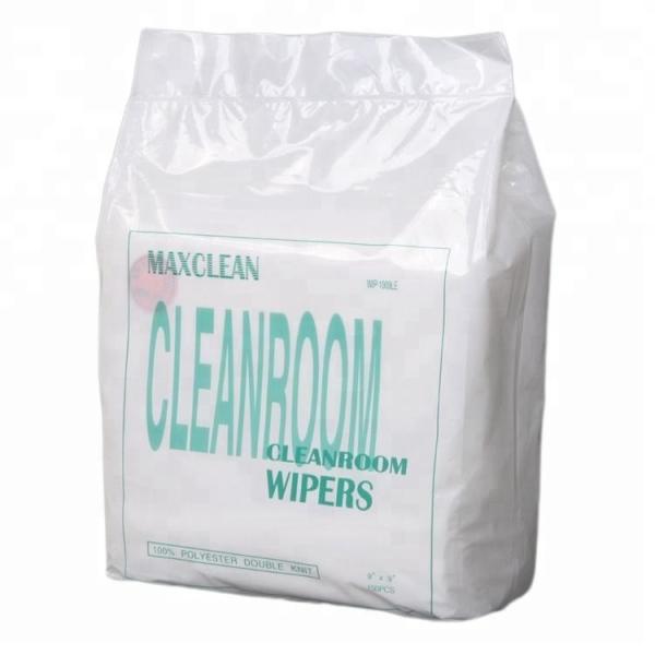 Papel descartável branco de sala limpa, limpador de papel não tecido 300 pcs/pacote 6*6 polegadas