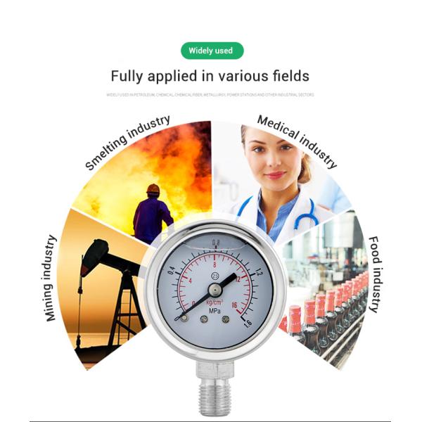 Small Mini Pressure Gauge 0.25-40mpa M10*1 Threaded Connection for Hydraulic Gas Control