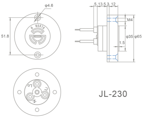15A High Current Load Photocontrol Receptacle Rotatable ANSI C136.10 Twist Lock Photocontrol