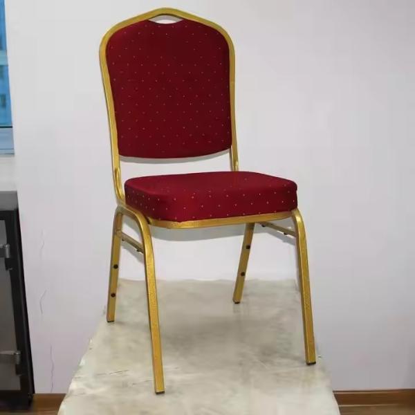 Wedding Chairs For Hotels Fabric Metal Frame Banquet Chairs NO Folded