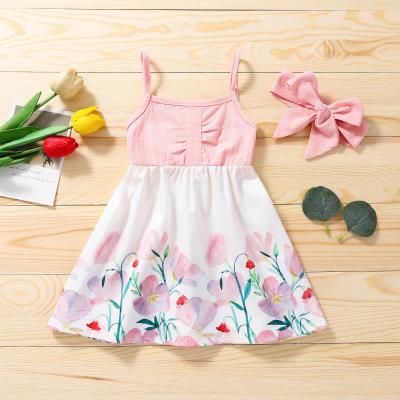 Menina do verão curto - vestido de duas partes Sleeved da menina do estilo da faculdade do terno da manta