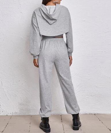 Veste fraca do revestimento do Hoodie de S de Women do fabricante de roupa da quantidade pequena ' com os esportes das calças que movimentam o terno de três peças