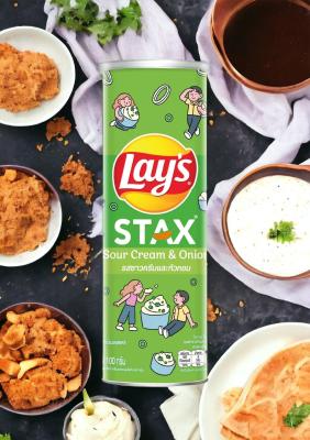 Stack Up Flavor with Lay's Stax Sour Cream & Onion - 100g - Wholesale Asian Snack