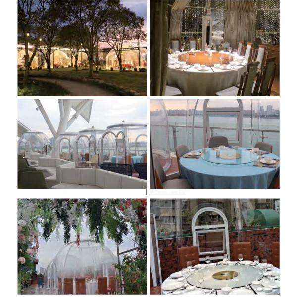 Tourism PC Bubble Geodesic Dome Tent For Catering Leisure