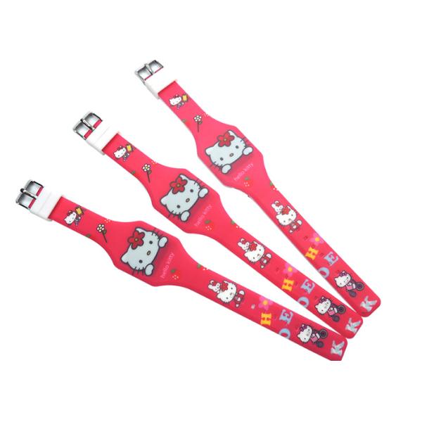 hello kitty cat animal Children's Electronic Silicone Watch LED Touch Cartoon Watch Promotion Custom Gift KT Cat Cartoon