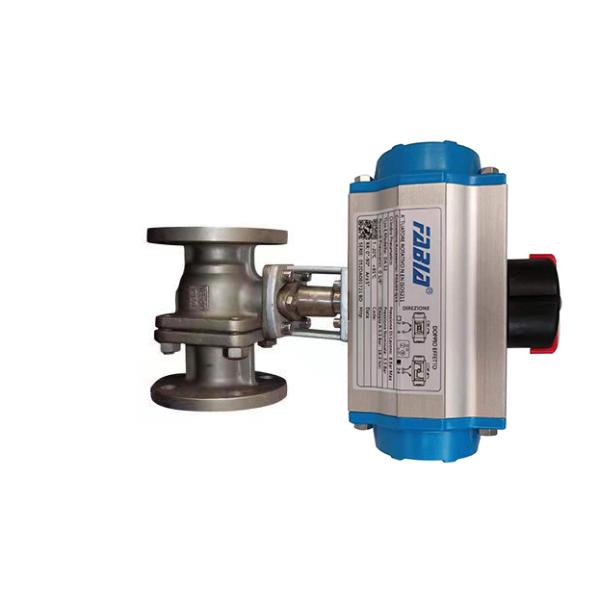 DN40 Flange neumático industrial CF8 válvula de bolas de alta presión de dos piezas