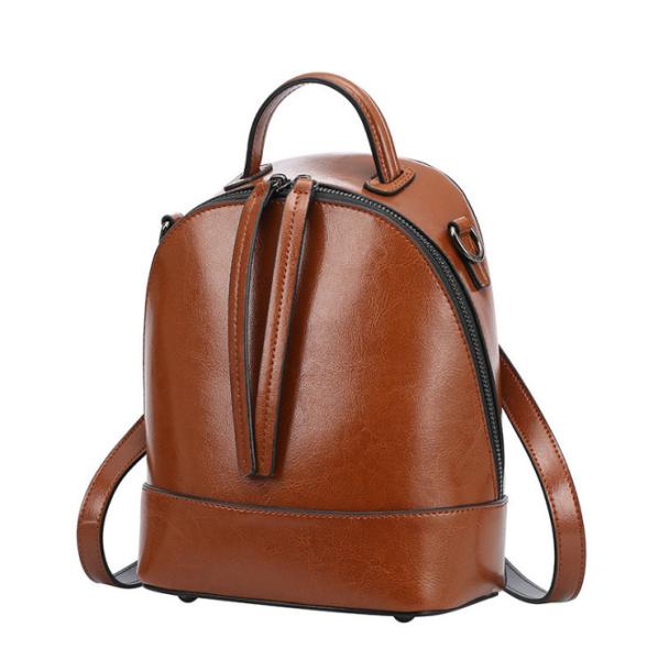 Vintage School Bag Cowhide Backpacks for Women Newest Genuine Cow Leather Double Shoulder Bags
