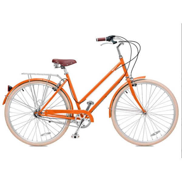 Carbon steel colorful 26 inch OL elegant city bicicle for lady  single speed
