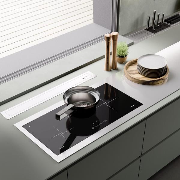 Moderno Desenhos Estilo Construído em personalizado Full Home Mobiliário Cozinha Completa Verde Melamina Gabinete de Cozinha Com Ilhas