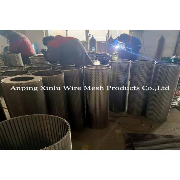 250mm 15 Mesh Stainless Steel Johnson Wire Wrap Strainer Pipe Screen Connection Flange