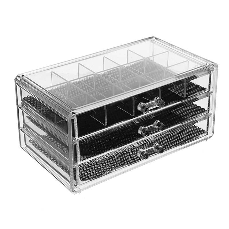 High Quality Multifunction Plastic Jewelry Storage Box Cosmetic Organizer with Drawers for Storage and Display