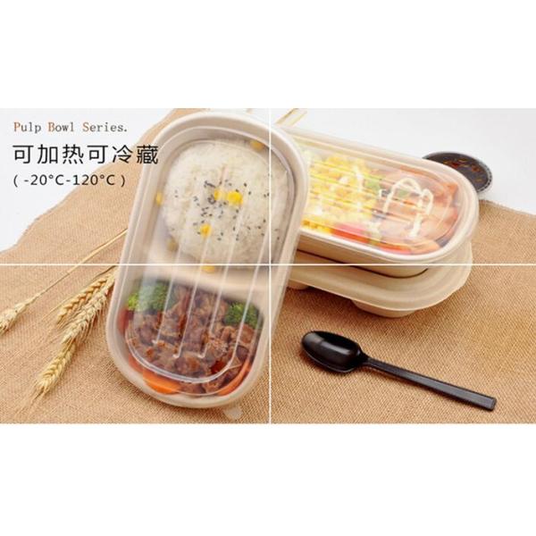 Коробка пульпы бумаги салата еды соломы пшеницы устранимая быстрая Degradable светлая пакуя