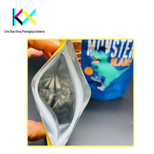 CMYK Color Digital Printed Packaging Bags With Child Resistant Zipper Closure