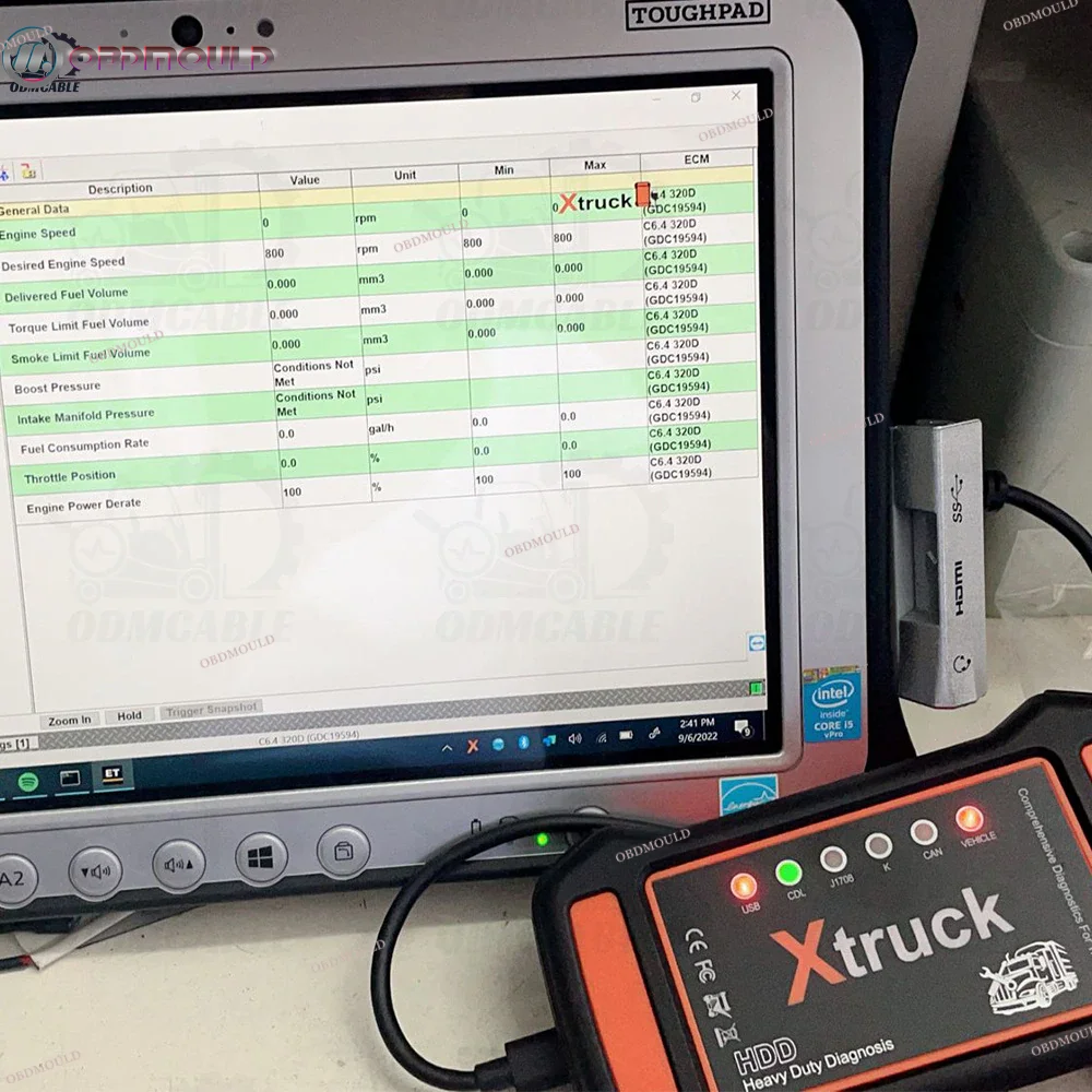 Многомарка XTRUCK Y009 Многомарка строительная техника Сканер грузовика OBD диагностический инструмент Сканер транспортного средства + CF53