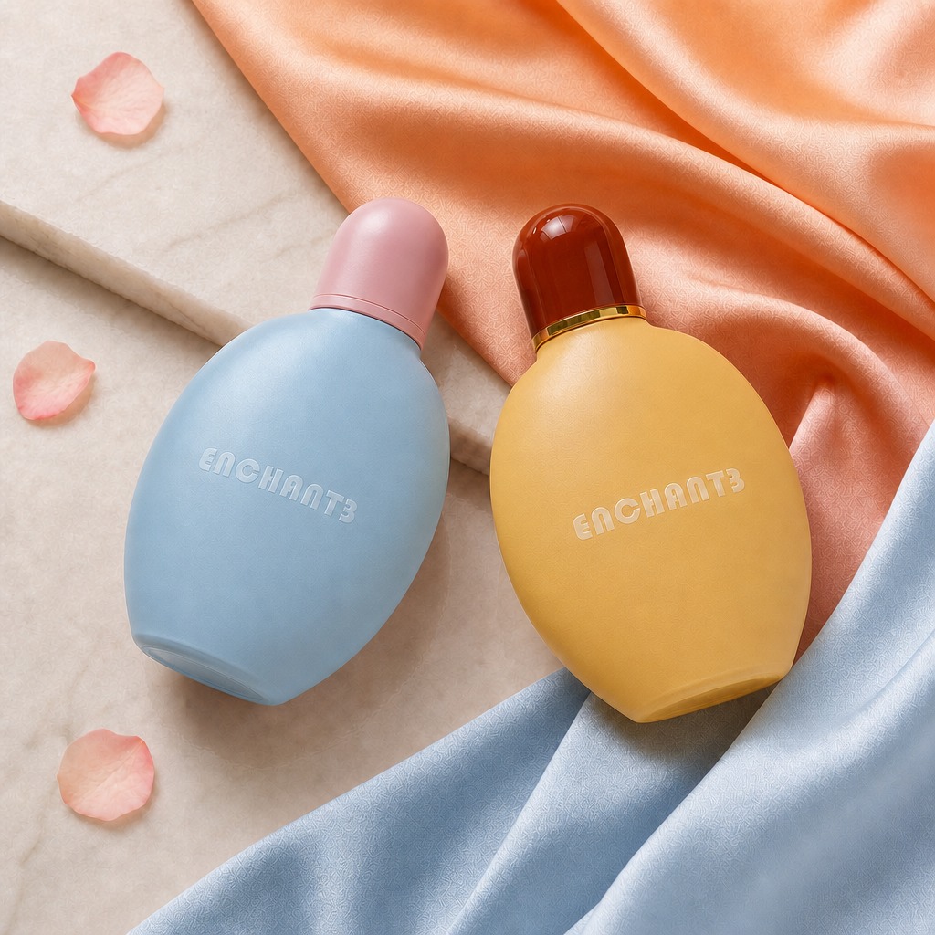 120ml Glass Perfume Bottles Oval Shape Empty Dome Cap Spray Crimp Neck