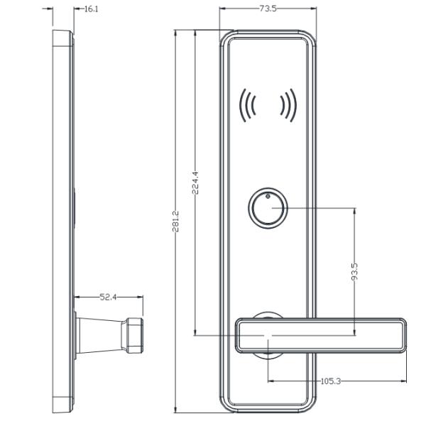 Медный датчик замков 5cm карты сплава 0.2A 200mA IC цинка